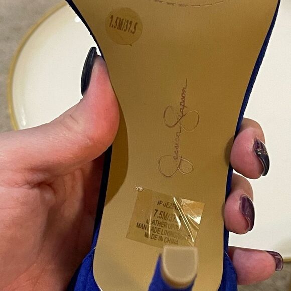 Jessica Simpson Sandals with Heels- Royal Blue- New! - Picture 12 of 14